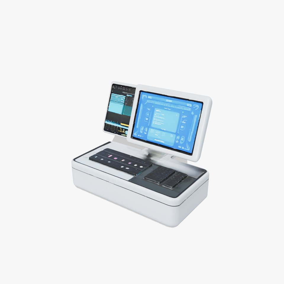 Futuristic DualScreen Computer Terminal Model Pack
